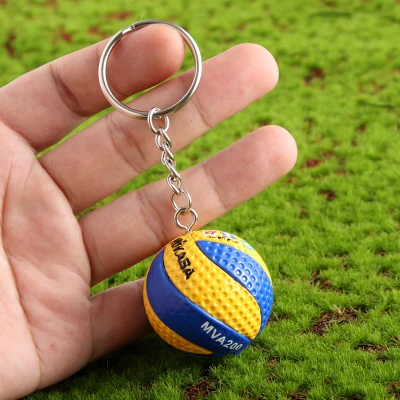 color 5 38 мм мини ПВХ волейбольный брелок Спортивная брелок автомобиль мяч кольцо для ключей - Цвет: color 5