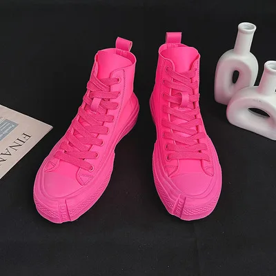 

thick Women's bottom Gao Bang Station Women's Korean version of Women's Leisure canvas shoes in Spring and Autumn walking shoes