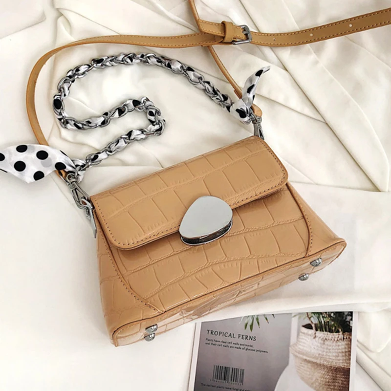 Маленькие масляные кожаные сумки через плечо с каменным узором для женщин