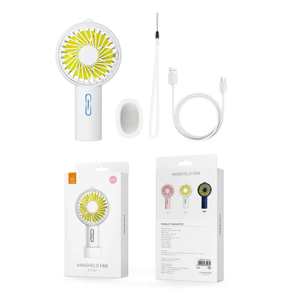 Вентилятор с аккумулятором USB 3 скорости регулируемый подвесной мини-вентилятор