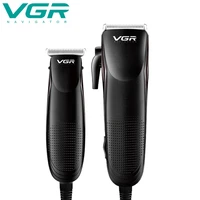 vgr 023 hair clipper professional personal care gradient engraving 2 piece set stainless steel blade noise reduction barber v023