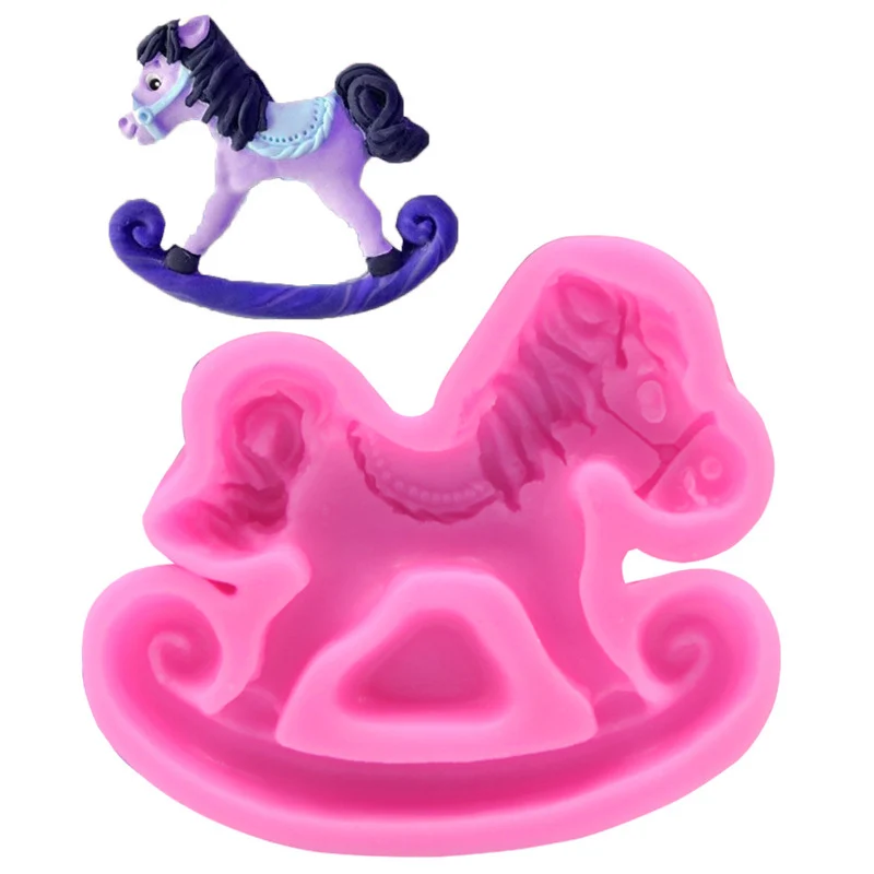 1 шт. 3d формы в форме троянского коня силиконовые для помадки инструменты