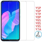 Закаленное стекло для защиты экрана huawei y5p y6p y7p y8p y6s y8s y9s y7a, чехол coque on y 5p 6p 7p 8p 6s 8s 9s 2020 2019