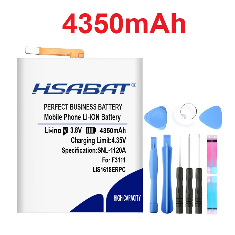 HSABAT 4350 мА/ч, LIS1618ERPC Батарея для SONY Xperia XA(F3111) E5 F3116 F3115 F3311 F3313 F3112