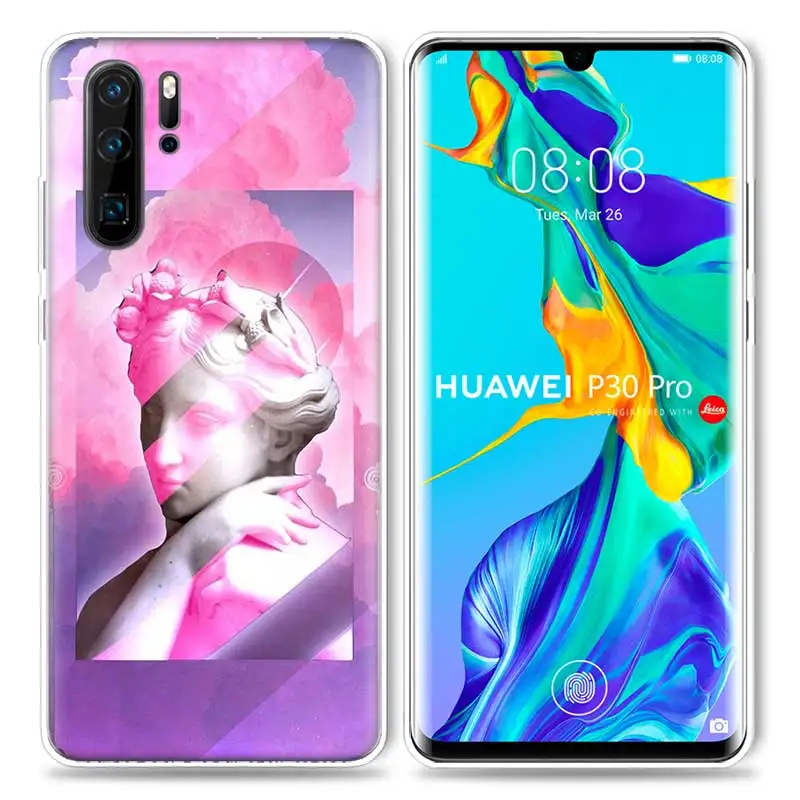Ретро винтажный Чехол с художественной статуей для huawei P20 P30 Pro P Smart Z Plus P10 P9 Lite Мягкий ТПУ силиконовый чехол для телефона