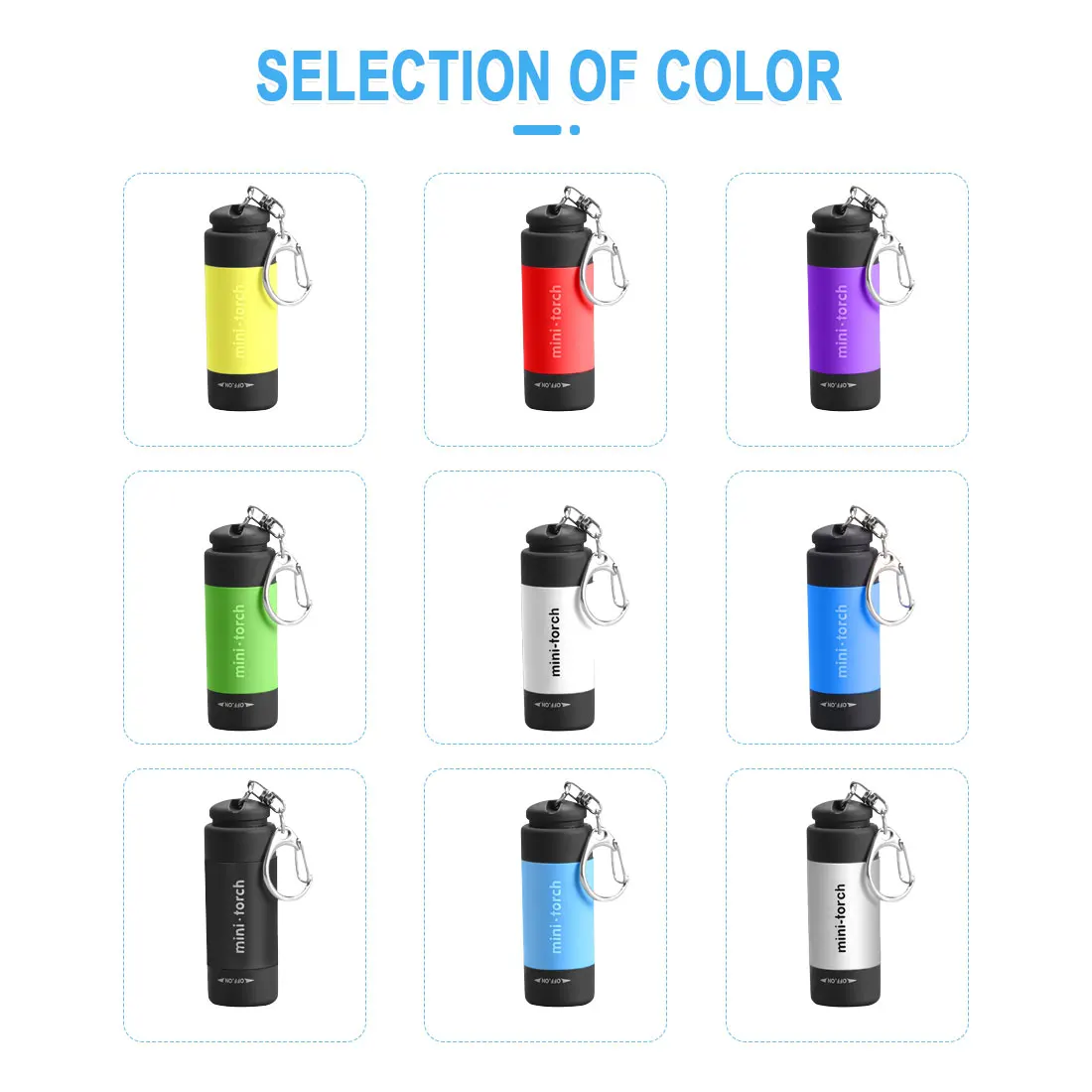 

Outdoors Waterproof LED Mini Flashlight Key Chain Portable Torch Built-in Battery USB Rechargeable Hiking Camping Flashlights