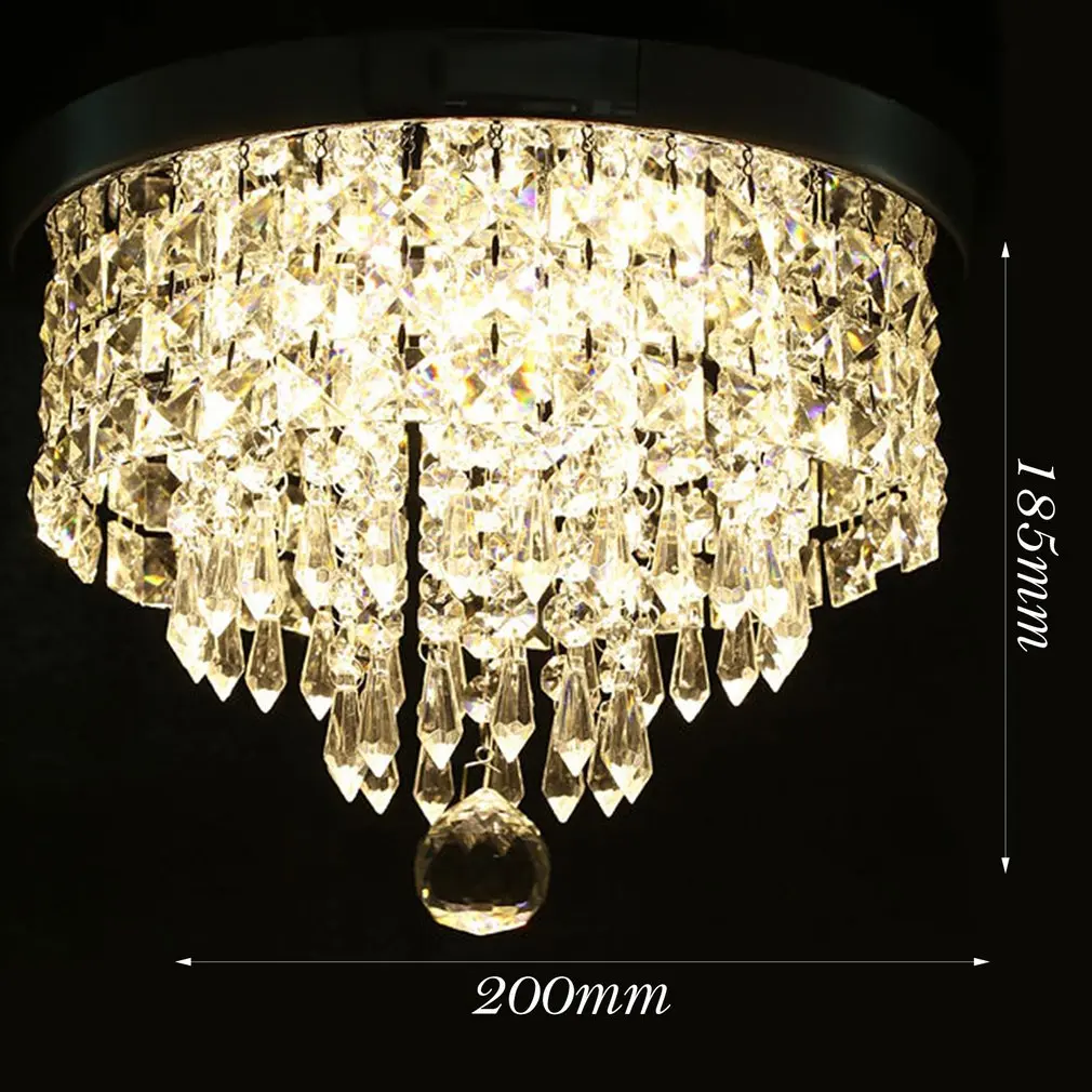 

Brand New Soft lighting LED Ceiling Light Crystal lamp Mount Home Room Office Lamp Kitchen Fixture Round Shape Home Decoratio