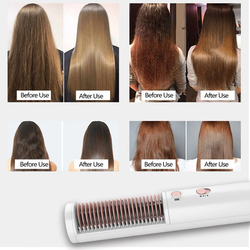 Многофункциональный горячий/холодный ветер гребень выпрямитель для волос