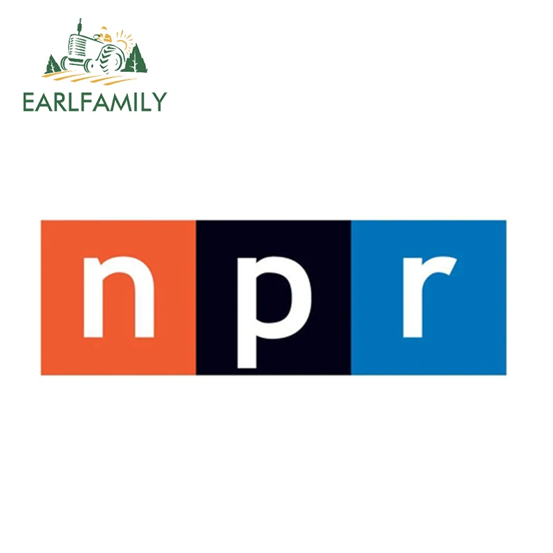 EARLFAMILY 15 см x 5 3 NPR национальная общественная рация набор из 2 наклеек на дверную