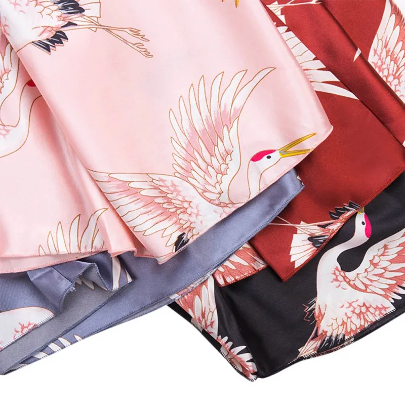 Summer New Silk Home Clothes Short Paragraph Loose Sexy Harness Nightdress Women bb |