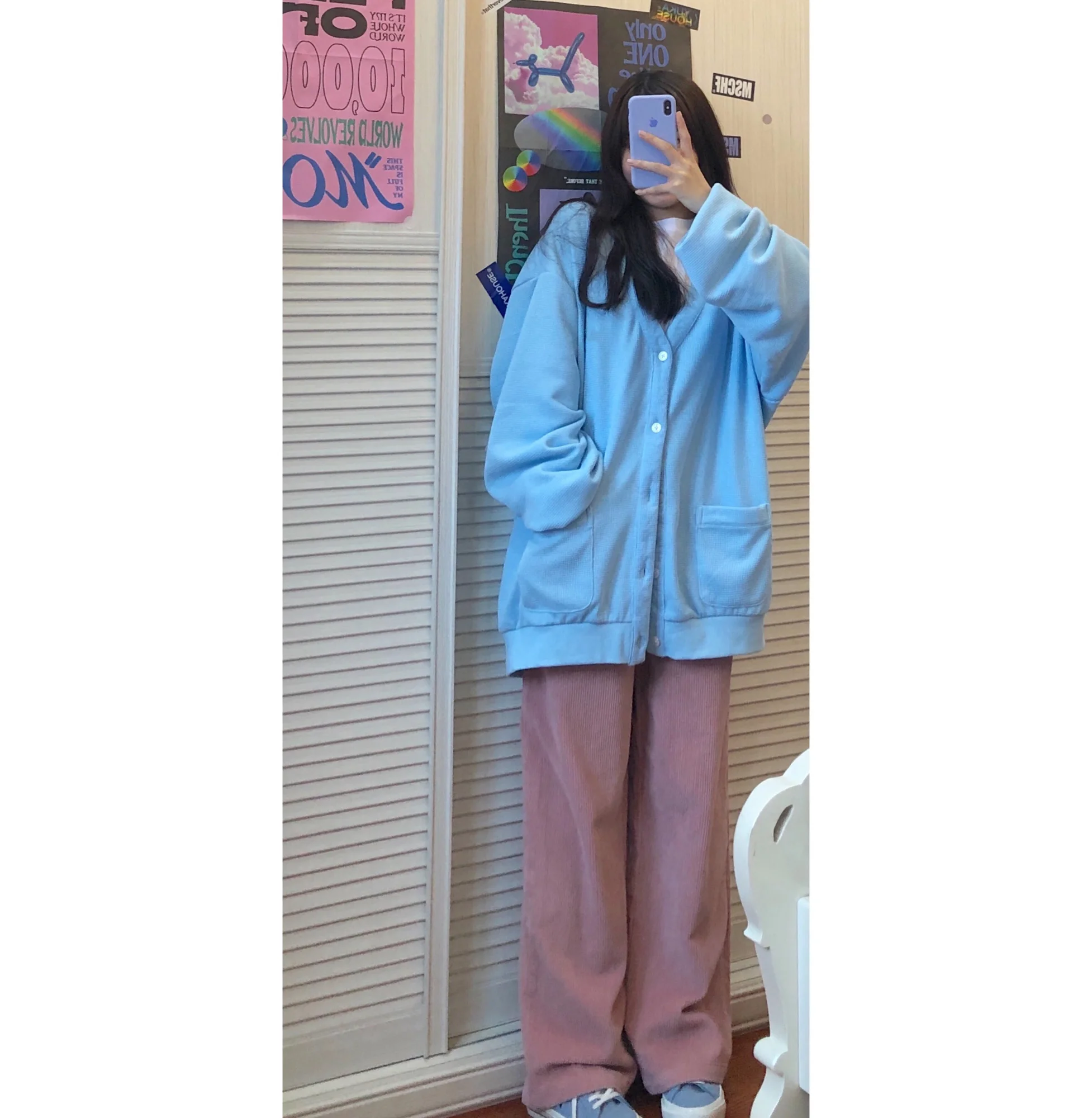 Корейские шикарные штаны милый свитер в иностранном стиле для старения белого