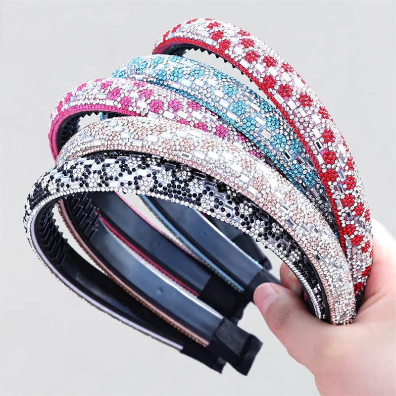 

Fashion Luxury Rhinestone Beaded Hair Band For Womens Girl Handmade Crystal Headband Hair Hoop Bohemian Style Hair Accessories