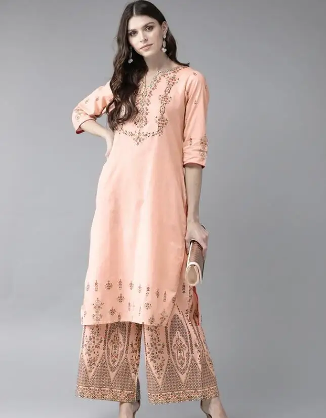 2020 новые индийские Модные топы для женщин в этническом стиле наборы с принтом из