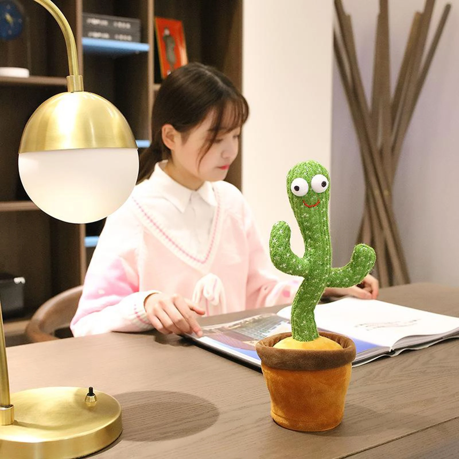 

Funny Cactus Plush Toy Dancing Singing Electric Toys Stuffed Plant Toy Childhood Education Toy Home Decoration Without Battery