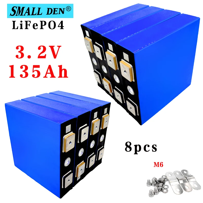 

8 шт., литий-железо-фосфатные аккумуляторы 3,2 В, 3,2 А · ч, lifepo4, UPS в, 3C, для самостоятельной сборки, 12 В, 24 В, 36 В, 48 В, солнечная батарея, инвертор