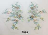 three dimensional flower embroidery hot diamond sequins beaded lace handmade diy appliques clothing decoration accessories