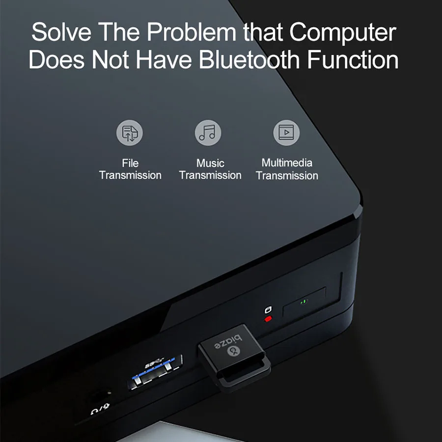 Biaze USB Bluetooth ключ адаптер 4,0 для компьютера ПК Беспроводная мышь динамик Музыка Аудио приемник APTX Bluetooth адаптер