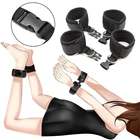 Регулируемые наручники для связывания, нейлоновые ремешки для щиколотки, для женщин, БДСМ, для игр для взрослых