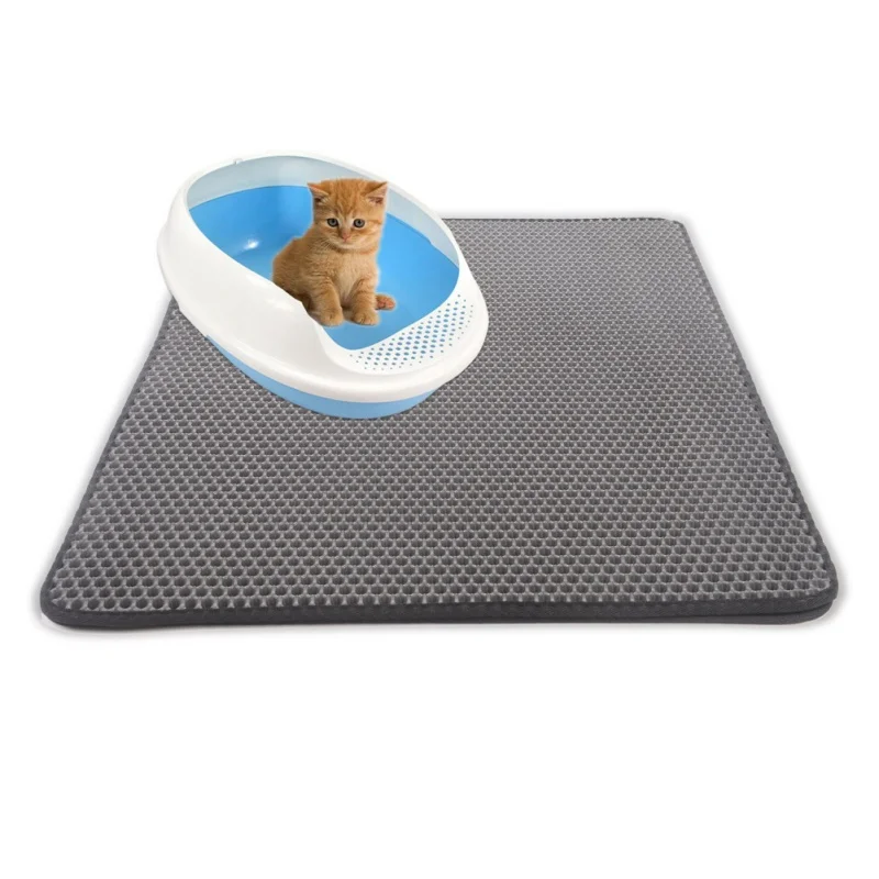 

Waterproof Pet Cat Litter Mat Double Layer Litter Cat Pads Trapping Pet Litter Box Mat Cat Products Bed For Cats House Clean
