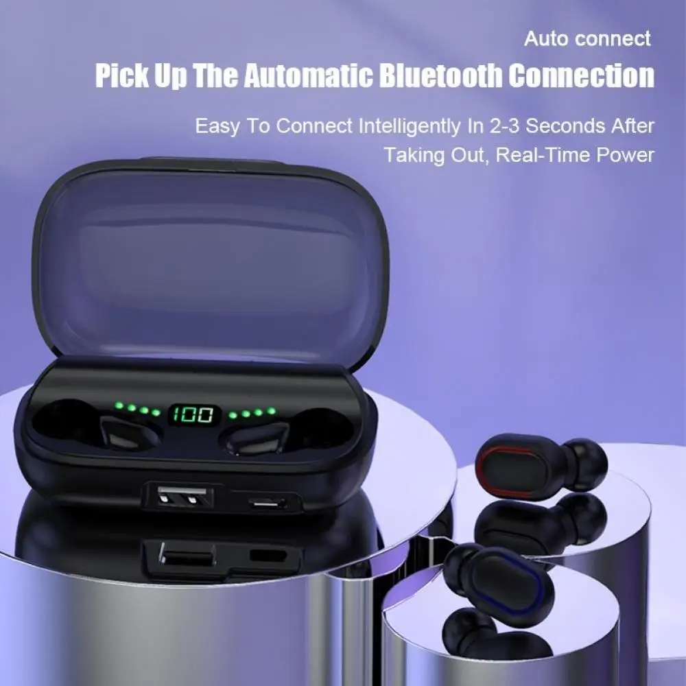 TWS JS2 беспроводные Bluetooth водонепроницаемые музыкальные спортивные наушники