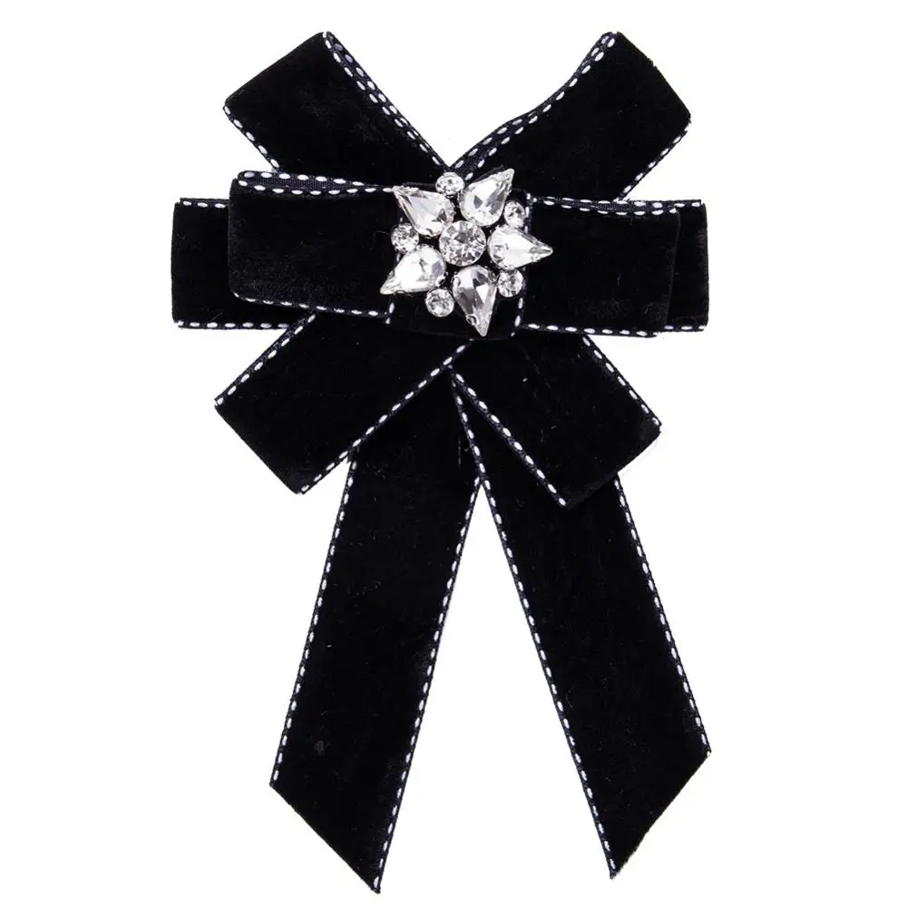 Новые женские броши с длинной лентой и большим бантом брошь со стразами