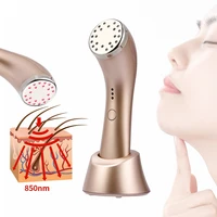 infrared heating red led light therapy collagen stimulation wrinkle remover anti aging skin firm whitening beauty massage device