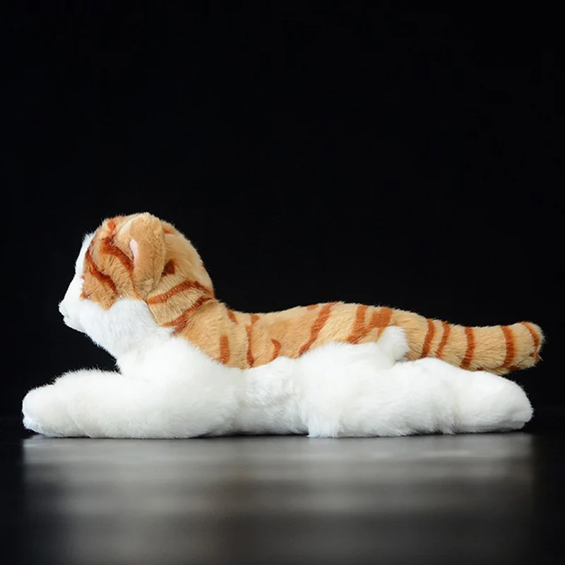 37cm Lifelike Yellow Stripe Tabby Plush Toy American Shorthair Cat Simulation Real Life Doll Children Baby Lovely Birthday Gift | Игрушки и