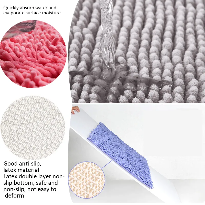 Дешевый большой размер утолщенный синель коврик для ванной спальни кухни ковер