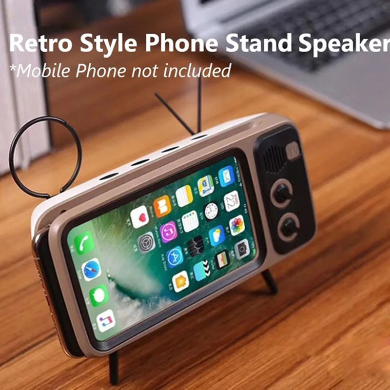 Портативная беспроводная стереоколонка в стиле ТВ ретро с поддержкой Bluetooth