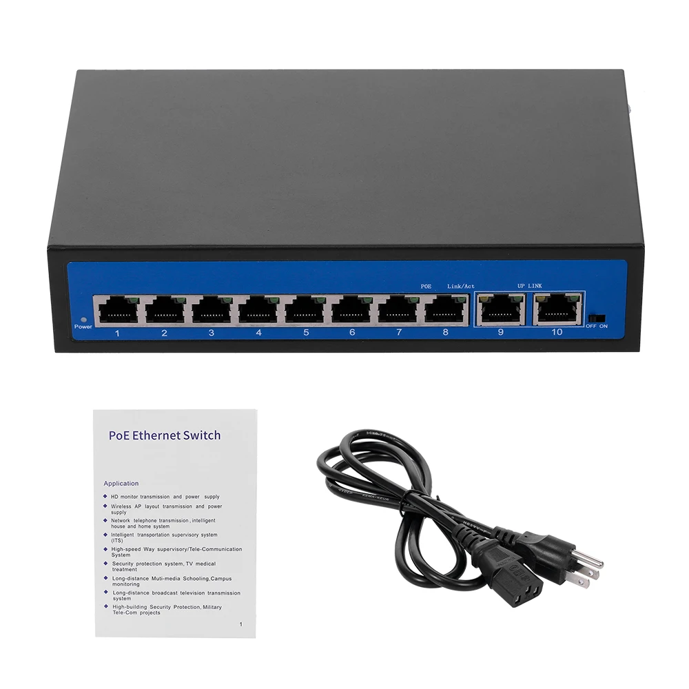 ZWD 8 + 2BZDN X 2 POE коммутатор Ethernet порт каналов 0 Гбит/с для ip камеры беспроводной AP США