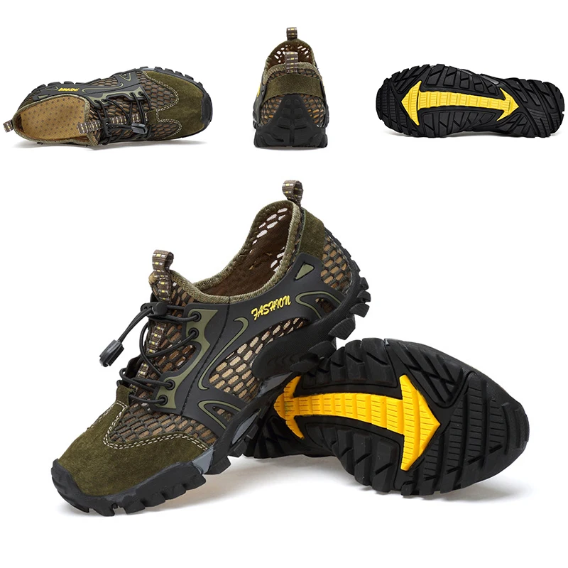 Уличная походная обувь для мужчин Треккинговая акваобувь водного спорта/дышащая
