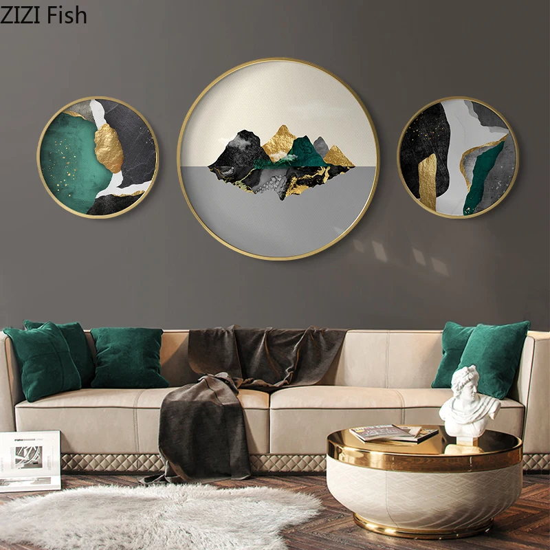 Триптих HD струйные декоративные картины с изображением пейзажа абстрактная