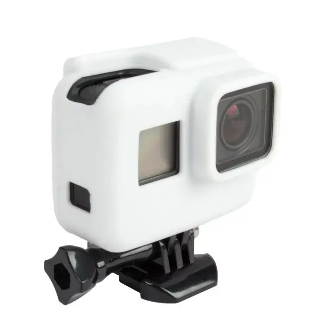 Красочные Мягкие Силиконовые Резиновые рамки защитный чехол для GoPro Hero 5 6 7 Черный Защитный чехол для Go Pro 5 Аксессуары для камеры - Цвет: White