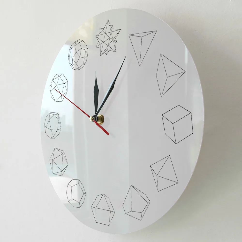 Стильные однотонные современные настенные часы с простой геометрией