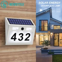 newstyle house number solar led wall light 200lm outdoor doorplate address number plaque lamp 5 led for home garden decoration
