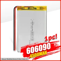 ycdc 3 7v 4500mah 606090 polymer lithium lipo rechargeable battery for gps psp dvd pad e book tablet pc laptop power bank