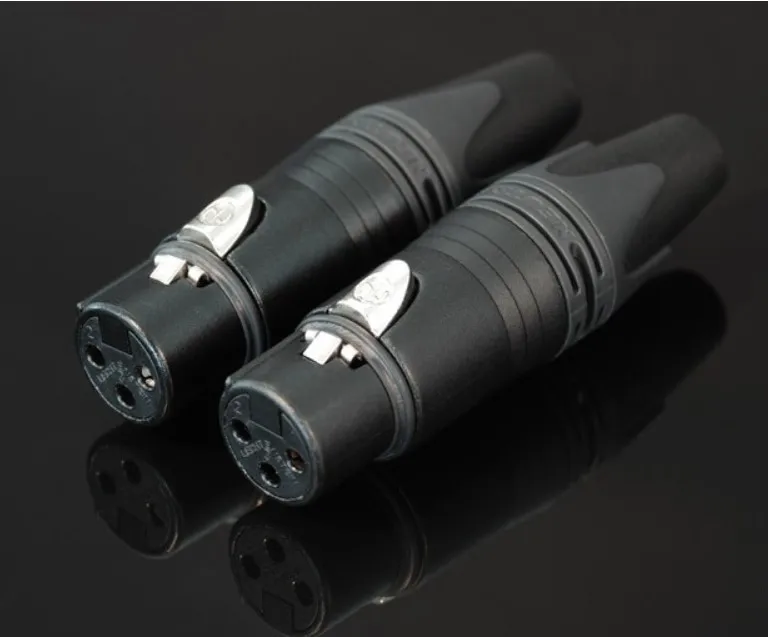 20 шт./партия для NEUTRIK 10 шт. NC3MXX и 10 шт. NC3FXX Мужской и Женский комплект из 3 pin XLR разъем черный