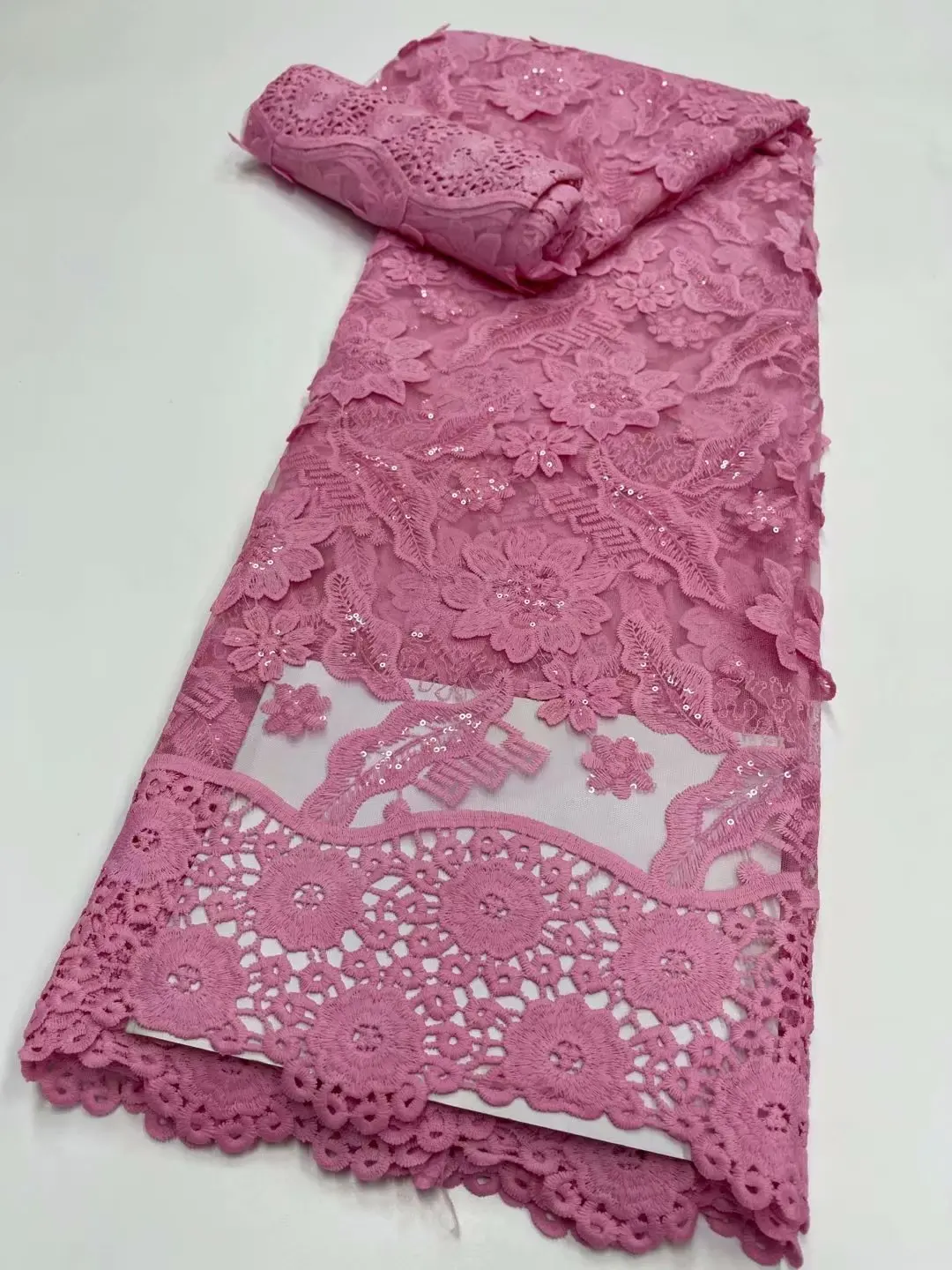 

JYN14 Best-selling embroidered net lace with Sequins,wholesale African tulle lace for women dress !