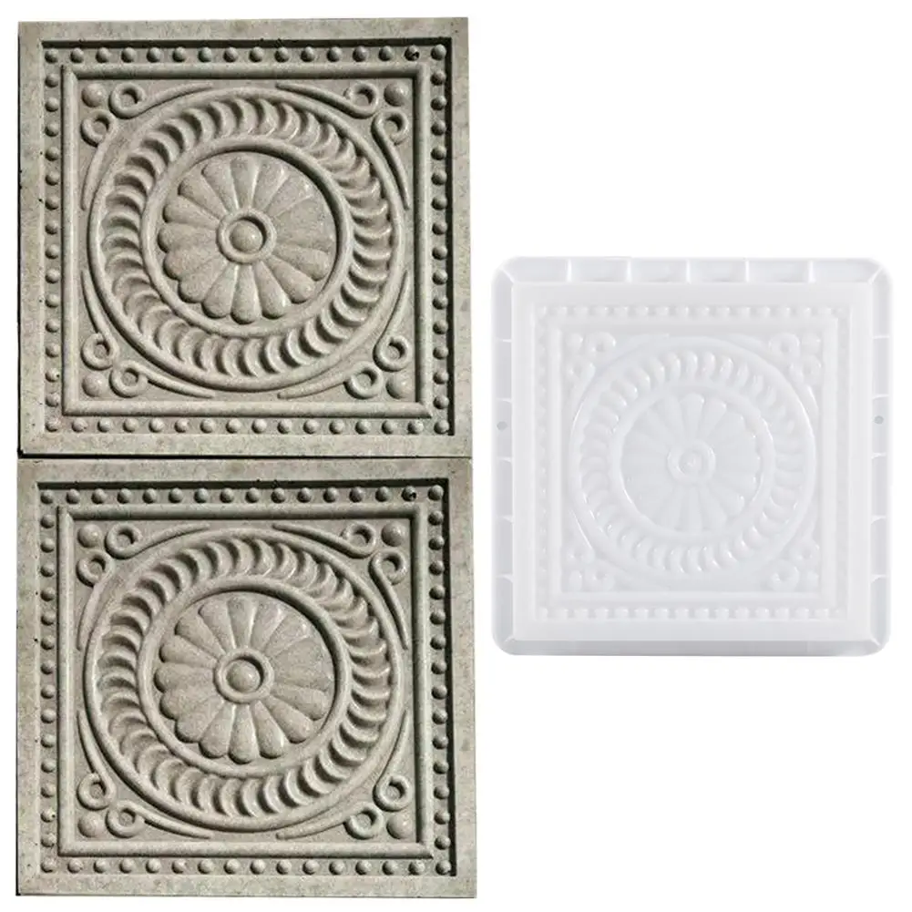 

32x32CM Square DIY Paving Mould Plastic Simulation Concrete Brick Landscape Pedal Stone Garden Making Tools Path Mold
