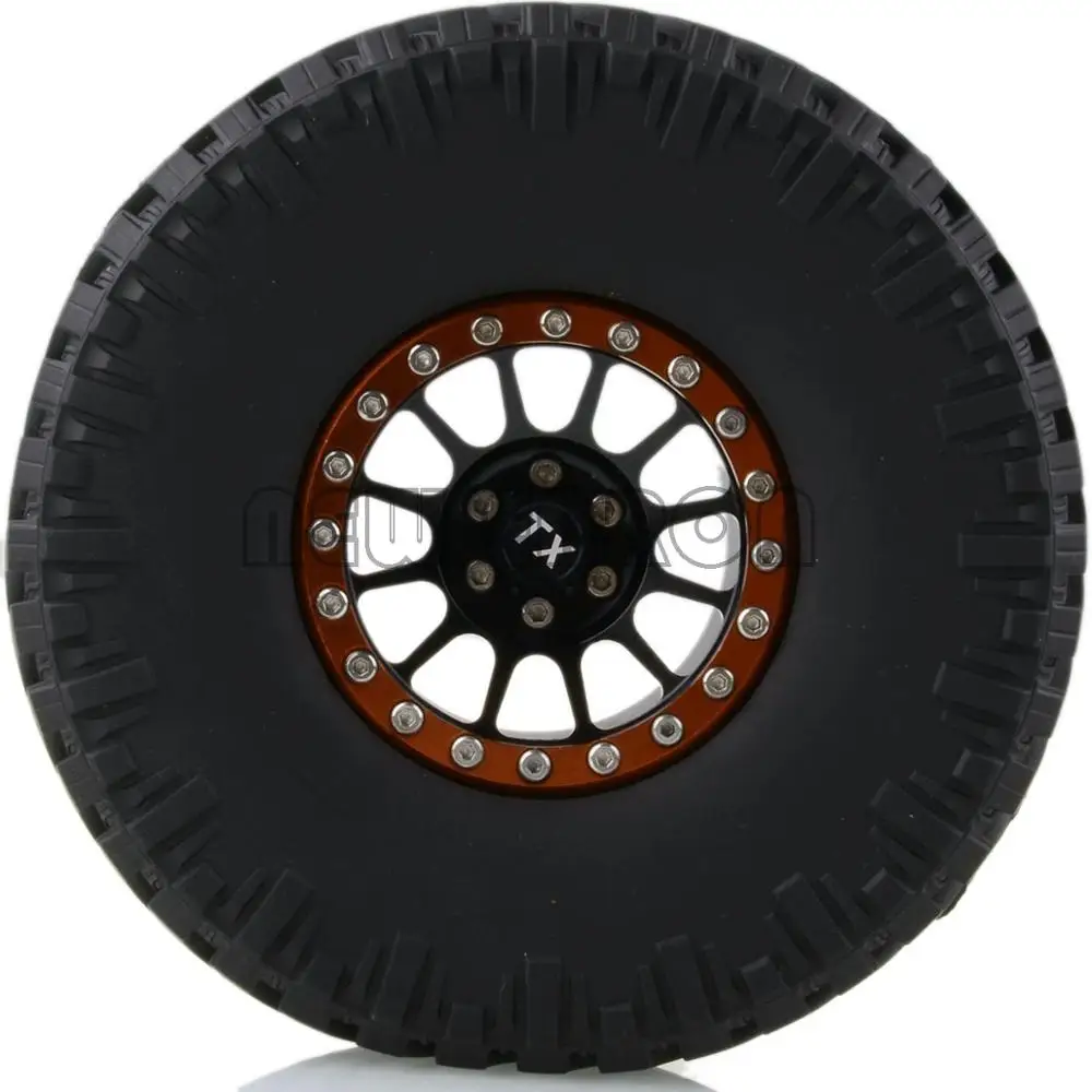 Новые ENRON 4 шт алюминиевые 2," Beadlock колеса& Super Swamper 128 мм шины RC автомобиль для RC 1/10 скалолазание гусеничный осевой км2