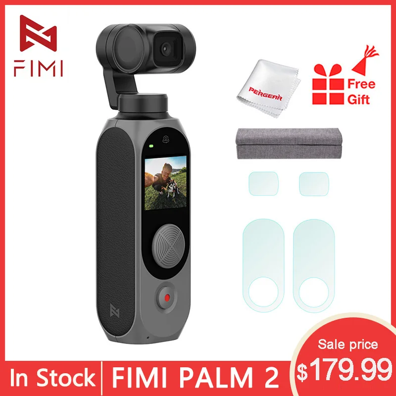 In Stock FIMI PALM 2 Gimbal Camera Palm2 FPV 4K 100Mbps WiFi Stabilizer 308 Min Noise Reduction MIC Face Detection Smart Track