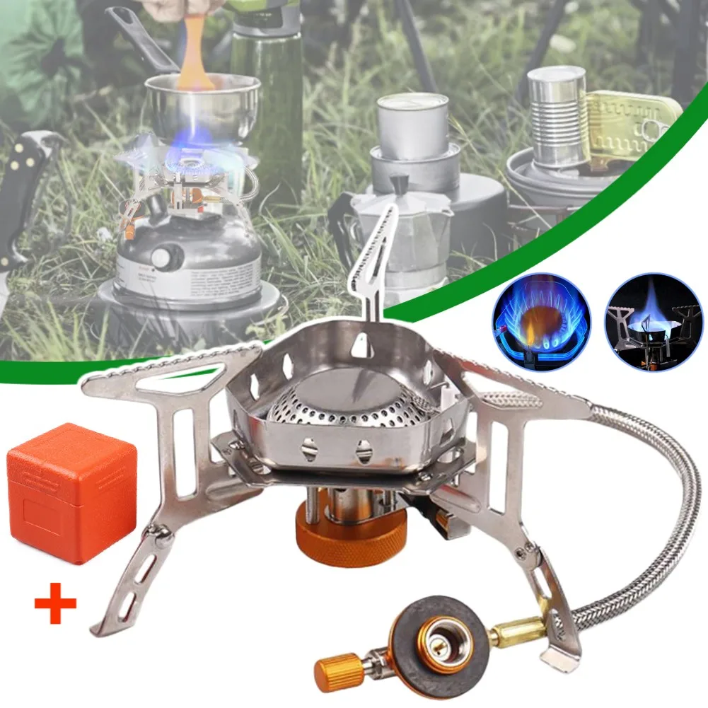 

Ultralight Outdoor Gas Stove Camping Gas Burner Folding Electronic Stove Hiking Portable Foldable Split Stoves Camping Equipment