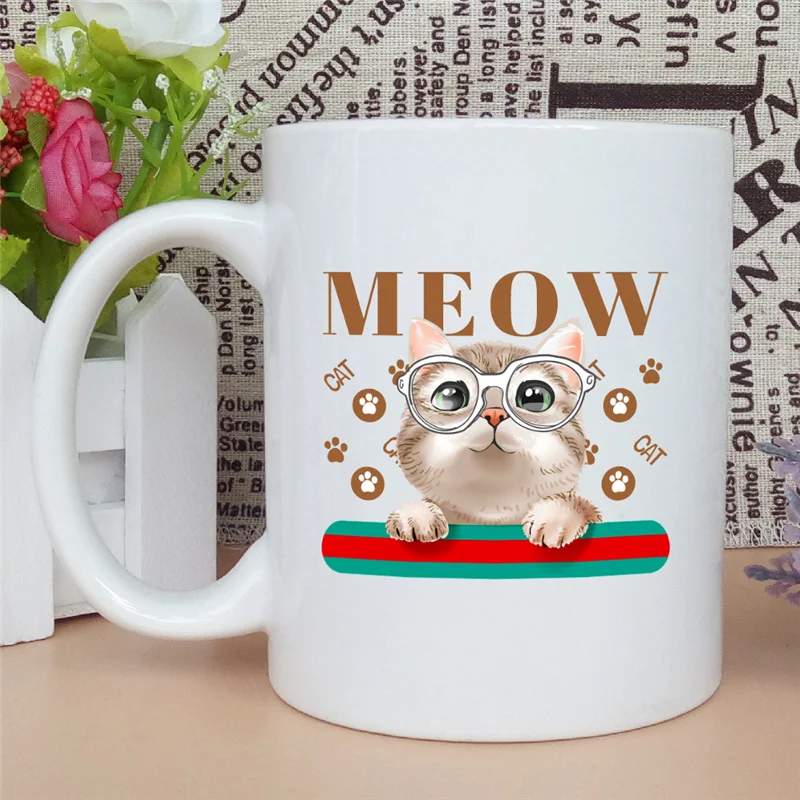 

My Life Is Ruled By A Tiny Furry Overlord print Mugs cute cat graphic Cup Customized Premium Mug Coffee Cup Milk Cup Water Cups