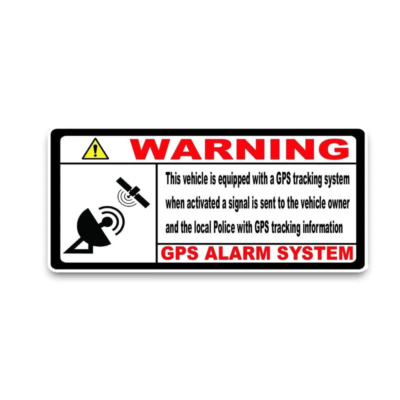 

Personality GPS Alarm System Car Stickers Accessories Motorcycle Cover Scratches Waterproof PVC 12cm *5cm