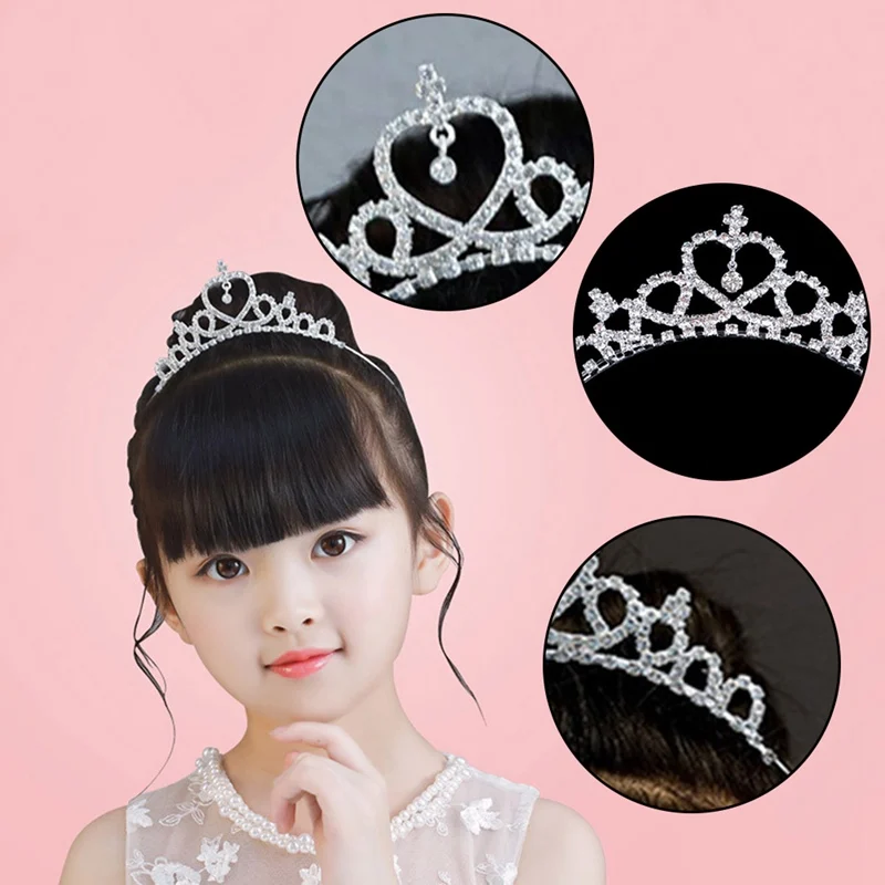 2019 детский головной убор корона принцессы ободок хрустальные свадебные