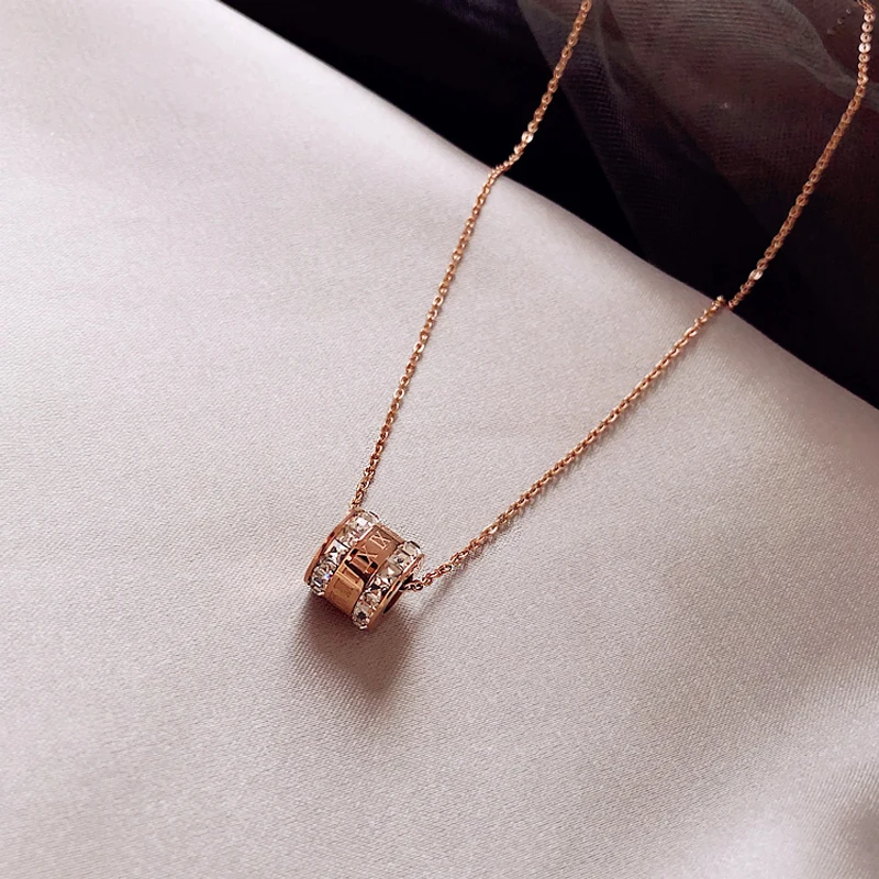 Роскошный известный бренд ювелирное изделие розовое золото из нержавеющей стали