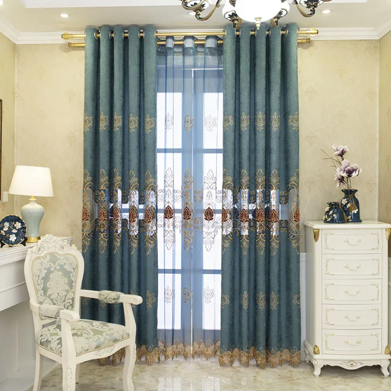

Slow Soul Blue Purple Velvet Curtains Luxury For Living Room Bedroom Kitchen Drapes Sheer Tulle 3d Fabric Europe Embroidered