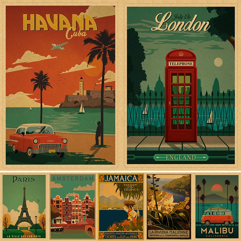 

Travel Landscape Poster Wall Art Poster Print Painting Nature Decoration Pictures Modern Home Decor Wall Sticker
