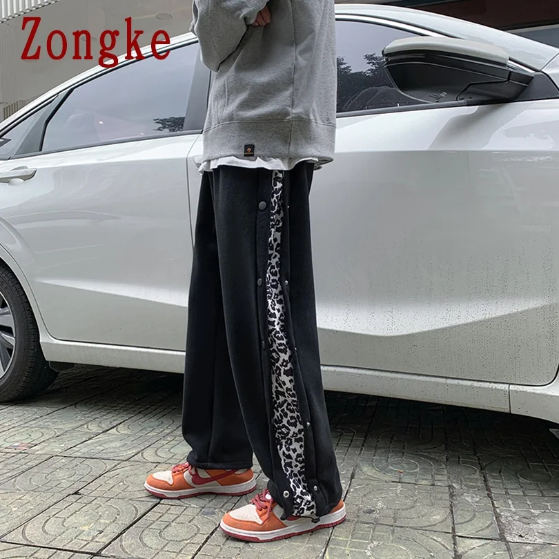 

Zongke Leopard Print Casual Pants Men Japanese Streetwear Men Joggers Sweatpants Trousers Men Pants Harajuku Hip Hop 2XL 2021