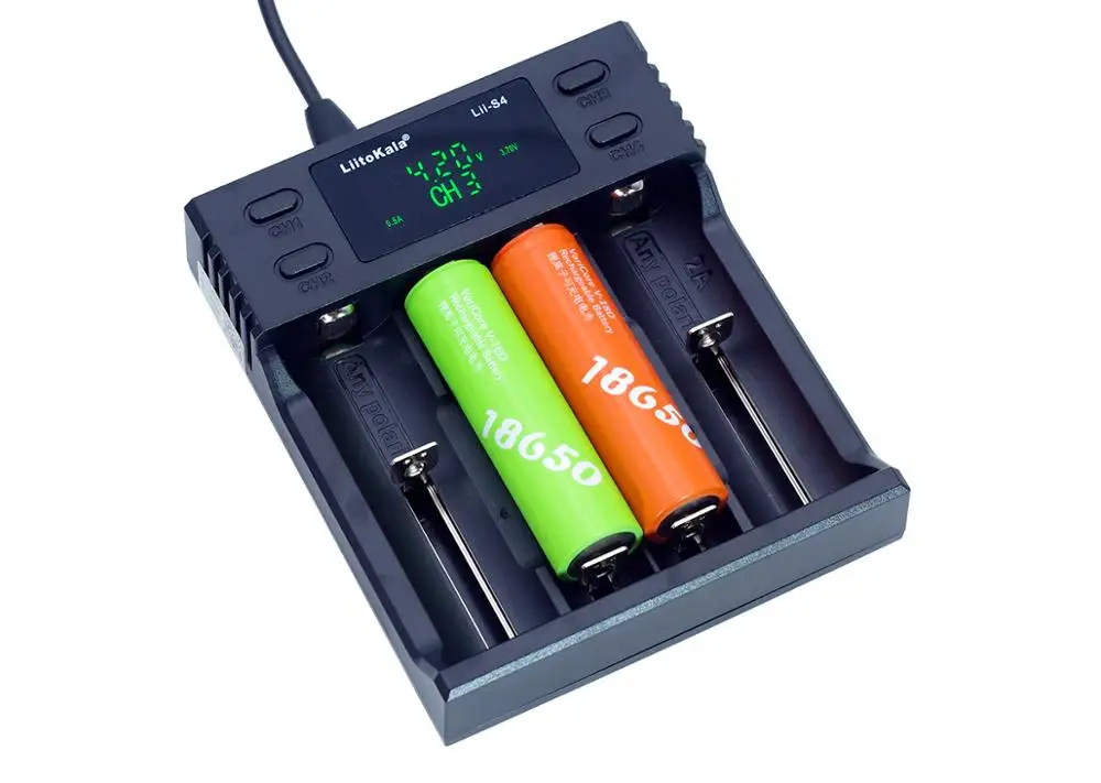 2021 Liitokala Lii-S4 LCD 3.7V 18650 18350 18500 16340 21700 20700B 20700 14500 26650 1.2 V AA AAA NiMH Lithium Battery Charger |